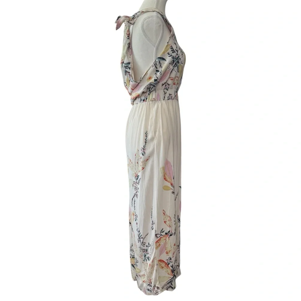 |EUC| FREE PEOPLE Island Time Floral Print One-Shoulder Wide-Leg Jumpsuit - Picture 7 of 9